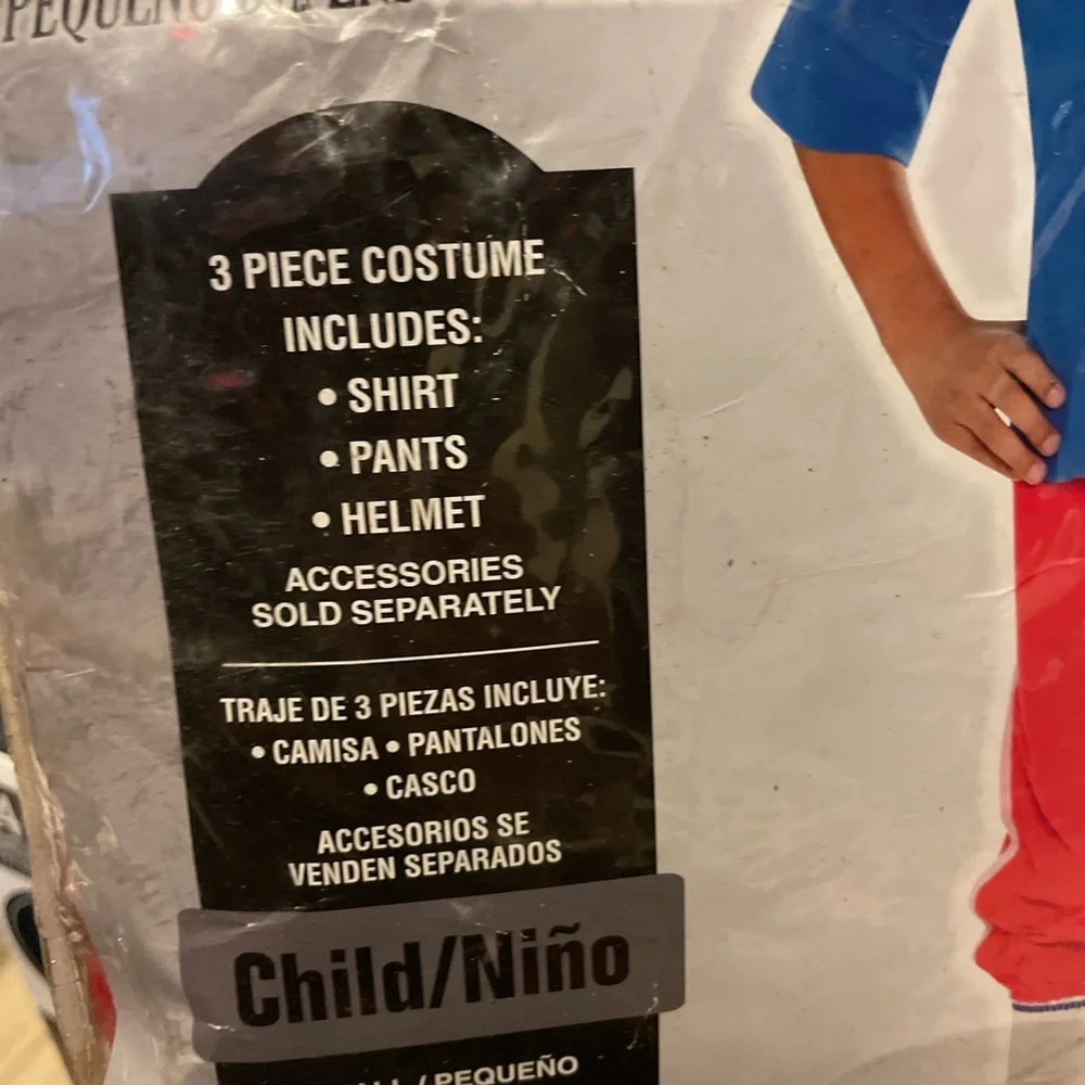 BOY size small  Little Linebacker Costume with Red and Blue Colors
